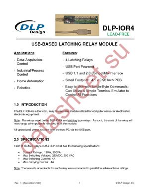 DLP-IOR4 datasheet  